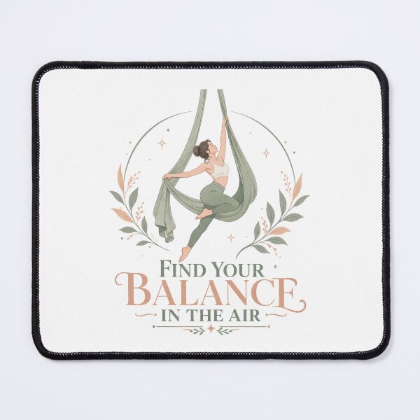 Item preview, Find Your Balance in the Air – Minimalist Aerial Yoga Silhouette in Soft Pastel Aesthetic designed and sold by Pickachoo.