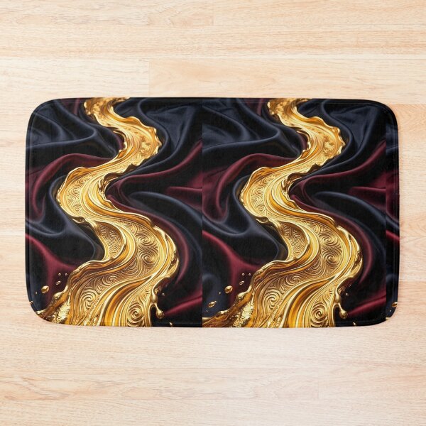 Item preview, Golden Luxury Flow Abstract Art designed and sold by DarkLuxuryArt.