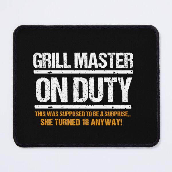 Item preview, Funny Grill Master On Duty - 18th Birthday Surprise BBQ designed and sold by Abibless1998.