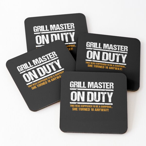 Item preview, Funny Grill Master On Duty - 18th Birthday Surprise BBQ designed and sold by Abibless1998.