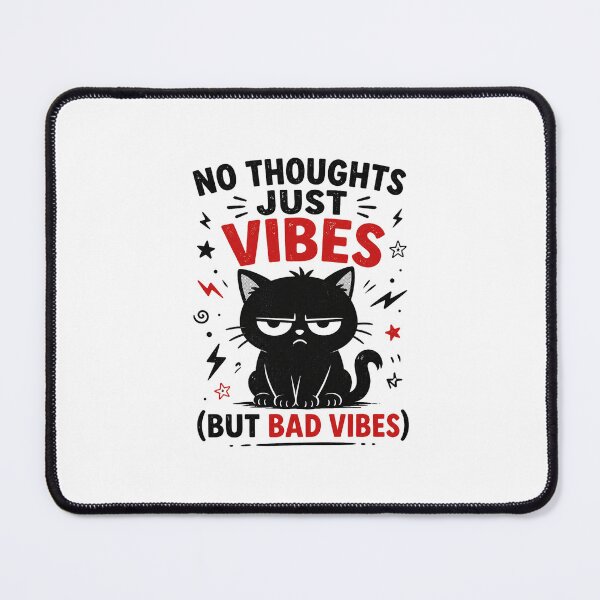 Item preview, Bad Vibes Cat Meme designed and sold by Anantha's Studio.