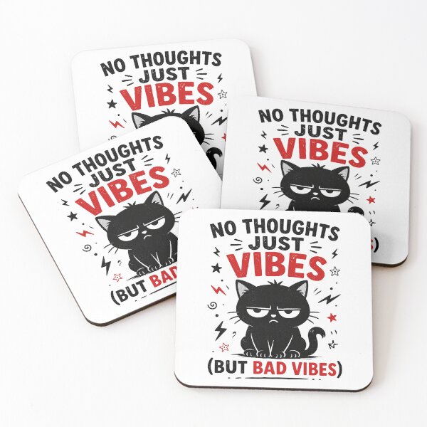 Item preview, Bad Vibes Cat Meme designed and sold by Anantha's Studio.