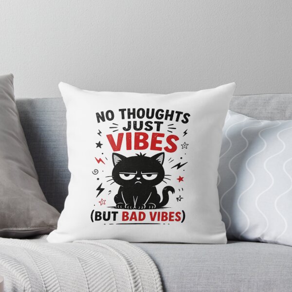 Item preview, Bad Vibes Cat Meme designed and sold by Anantha's Studio.