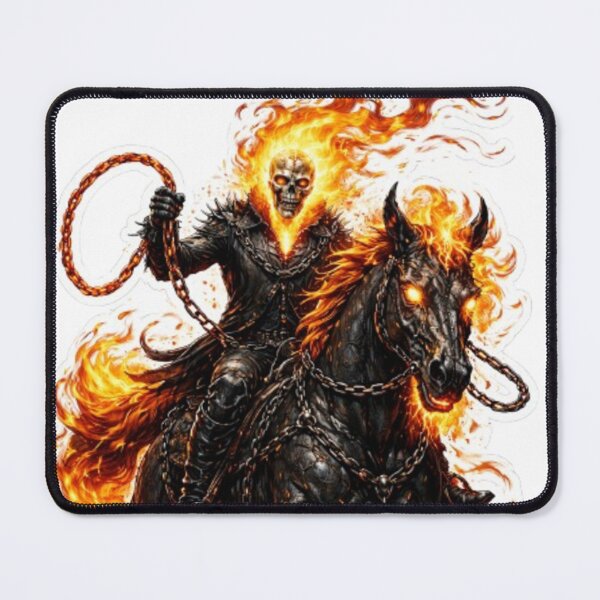 Item preview, Flaming Skeleton Rider Hellfire Horse designed and sold by bhaveshsticker.