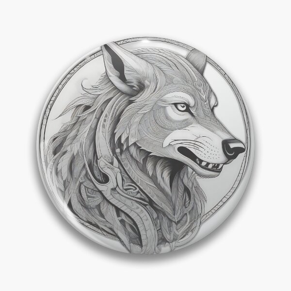 Item preview, Fenrir Wolf - Norse Viking Mythology Etching Art designed and sold by DarkOriginArts.