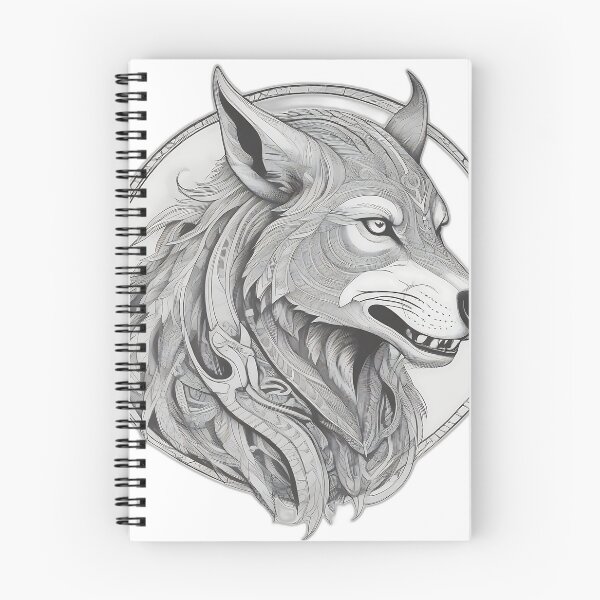 Item preview, Fenrir Wolf - Norse Viking Mythology Etching Art designed and sold by DarkOriginArts.