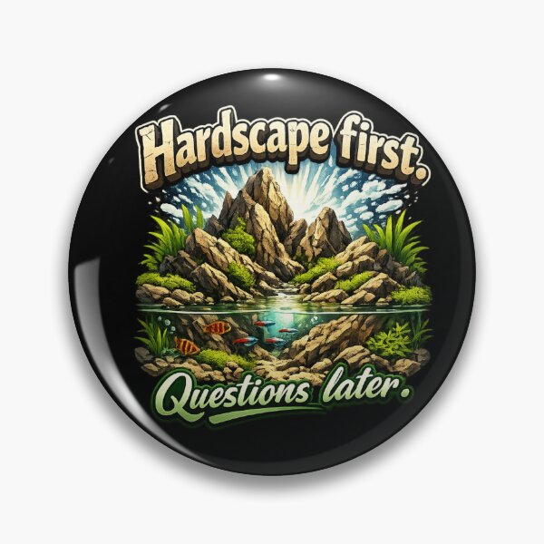 Item preview, Hardscape First Questions Later Aquascaping Design – Aquarium Hobby Aquarist Rocks Layout Humor designed and sold by Ladys-Gents.
