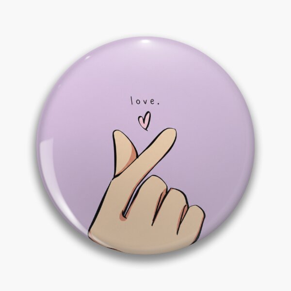 Item preview, Minimal Love Aesthetic Sticker | Finger Heart Korean Style Cute Design | Simple Pastel Romantic Art designed and sold by NA-art725.