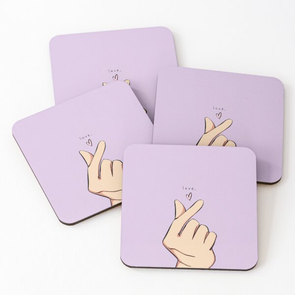 Item preview, Minimal Love Aesthetic Sticker | Finger Heart Korean Style Cute Design | Simple Pastel Romantic Art designed and sold by NA-art725.