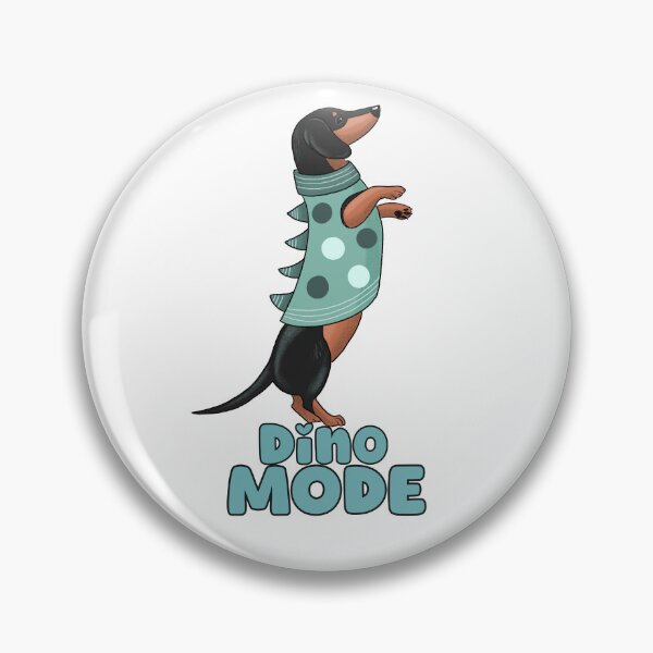Item preview, Cute dachshund in a cosy jumper - Dino mode designed and sold by LittleSausage.