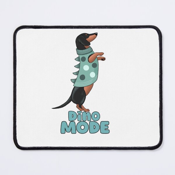 Item preview, Cute dachshund in a cosy jumper - Dino mode designed and sold by LittleSausage.