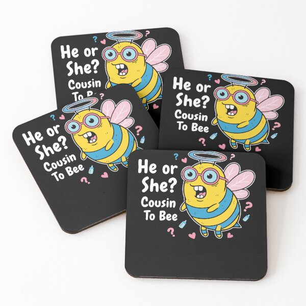 Item preview, Gender Reveal Baby Shower He Or She Cousin To Bee designed and sold by LuminOrb.