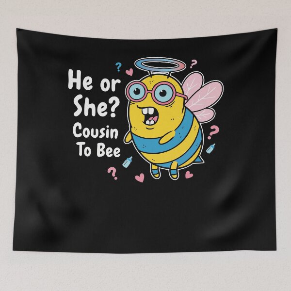 Item preview, Gender Reveal Baby Shower He Or She Cousin To Bee designed and sold by LuminOrb.