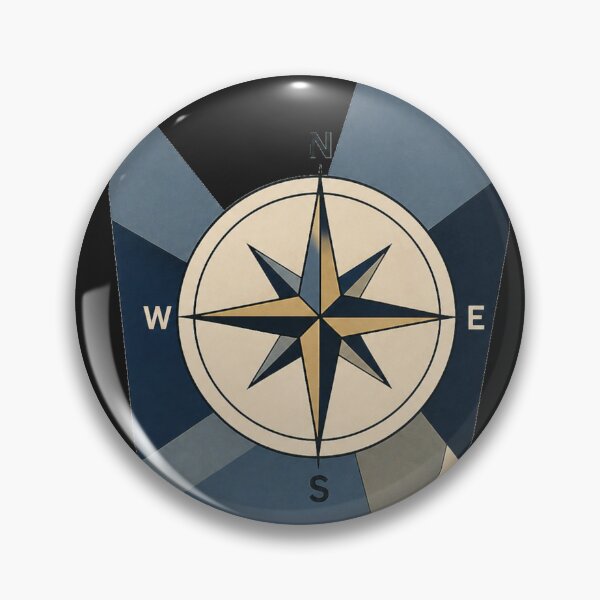 Item preview, Modern Compass Rose – Geometric Nautical Direction Art designed and sold by MWSailingClub.