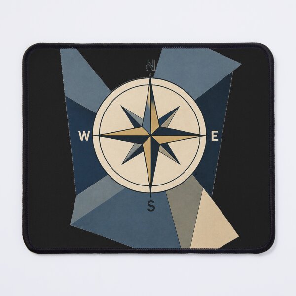 Item preview, Modern Compass Rose – Geometric Nautical Direction Art designed and sold by MWSailingClub.