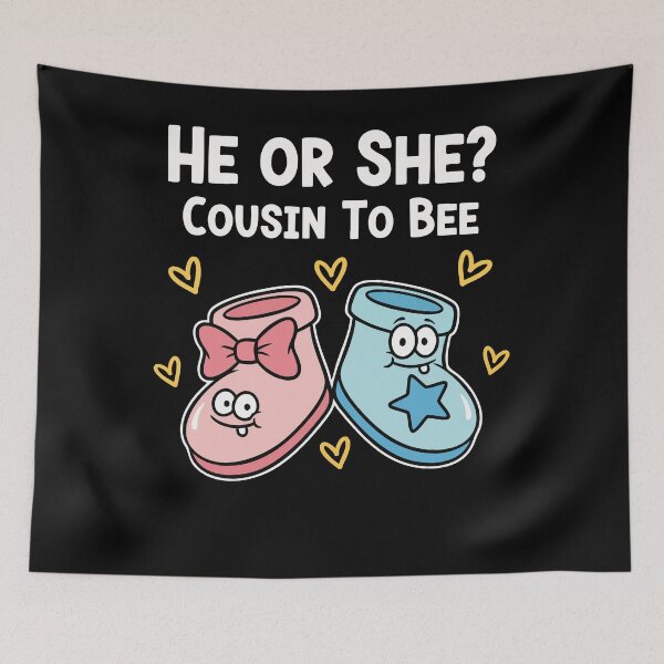 Item preview, Gender Reveal He Or She Cousin To Bee Baby Shower designed and sold by LuminOrb.