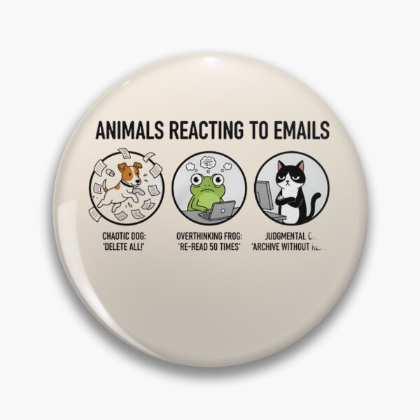 Item preview, Animals Reacting to Emails Shirt – Chaotic Dog Frog Cat Funny Work Meme designed and sold by ZyxDes.
