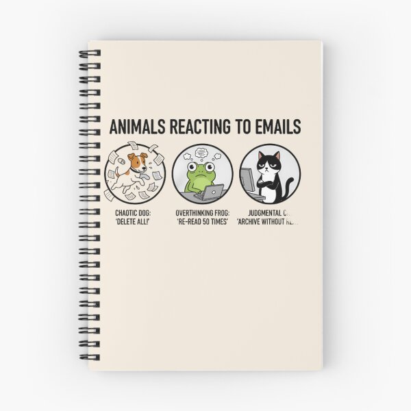 Item preview, Animals Reacting to Emails Shirt – Chaotic Dog Frog Cat Funny Work Meme designed and sold by ZyxDes.