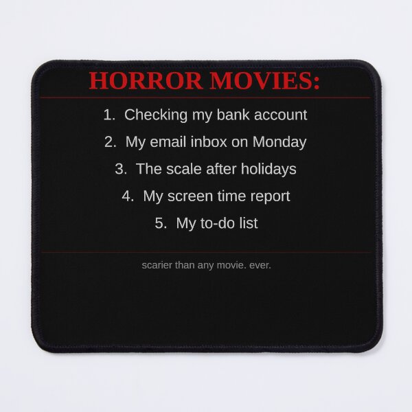 Item preview, My Top 5 Horror Movies Funny Sarcastic T-Shirt Work Humor Relatable Meme Gift designed and sold by GhostPress.