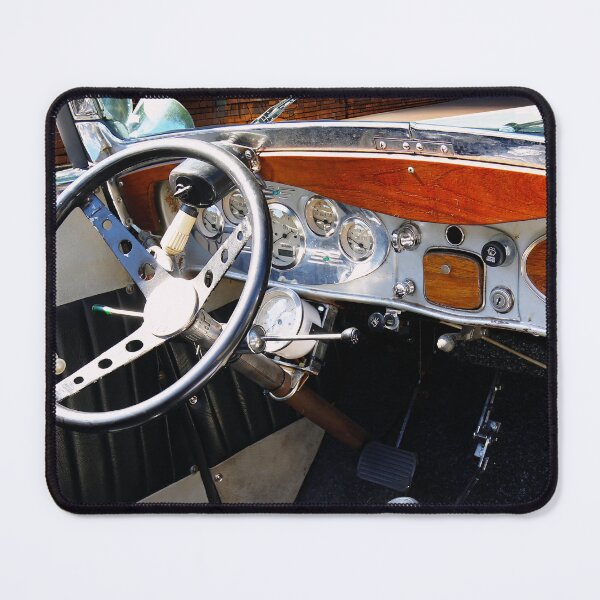Item preview, Vintage Classic Car Dashboard - 1934 Plymouth PE Convertible Coupe Interior designed and sold by Peter Kraaibeek | Generative Designs and Car Art.