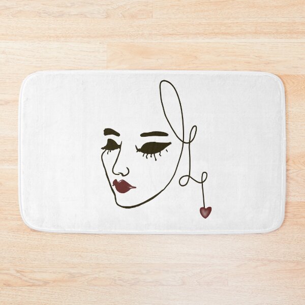 Item preview, Minimalist Hand-Drawn Female Portrait with Heart designed and sold by Senorona.