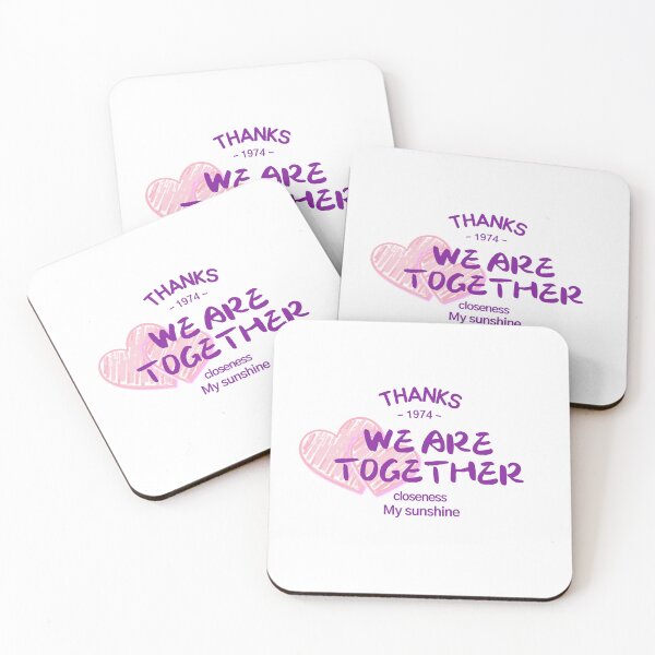 Item preview, Love and Closeness: We Are Together Pink Heart Typography - Aesthetic Vintage Sun Art designed and sold by Boundary100.