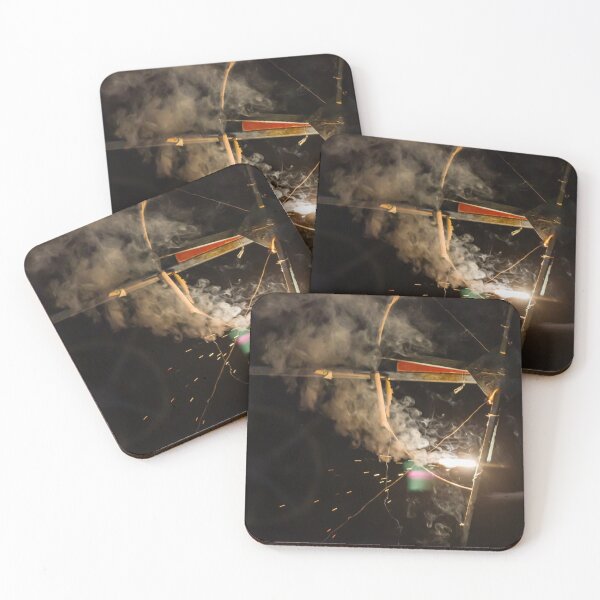 Item preview, Sparking Firework on Metal Frame With Smoke and Nighttime Light Trails designed and sold by Nmallia.