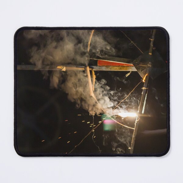 Item preview, Sparking Firework on Metal Frame With Smoke and Nighttime Light Trails designed and sold by Nmallia.