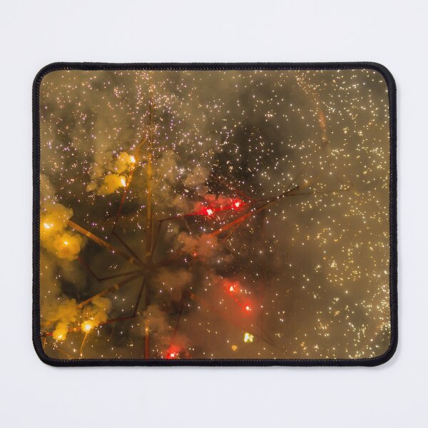 Item preview, Dramatic Fireworks Display With Sparks, Smoke and Glowing Pyrotechnics Lighting the Night Sky designed and sold by Nmallia.