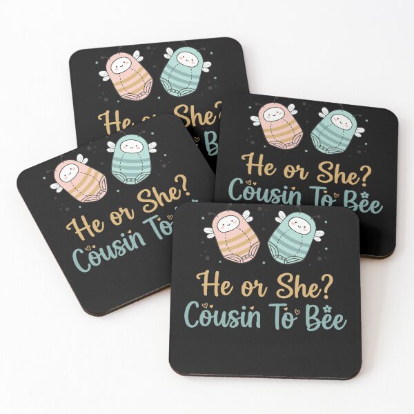 Item preview, Gender Reveal He Or She Cousin To Bee Baby Shower designed and sold by LuminOrb.