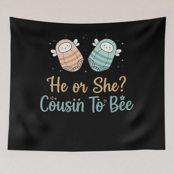 Item preview, Gender Reveal He Or She Cousin To Bee Baby Shower designed and sold by LuminOrb.