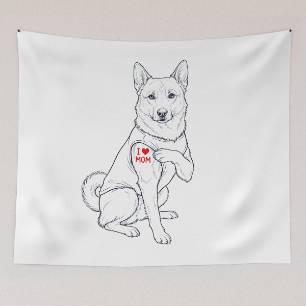 Item preview, Vintage Norwegian Buhund Mom Tattoo Dog Lover designed and sold by TerryConnells.