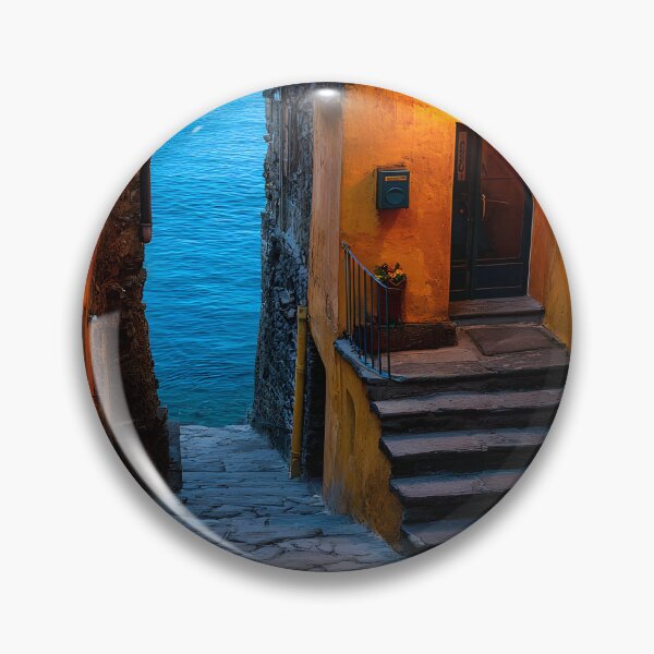 Item preview, Manarola Cinque Terre Italy Blue Hour Alley Sea View Lantern Light designed and sold by daila70.