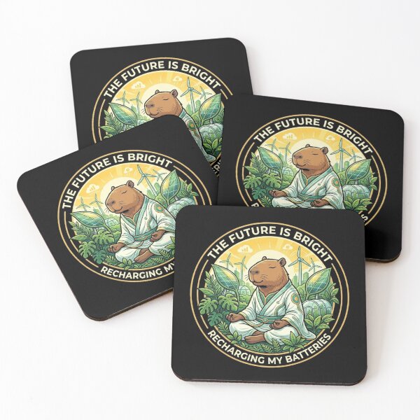 Item preview, Solarpunk Capybara - Future Optimist Zen Sustainability designed and sold by nbg2012.