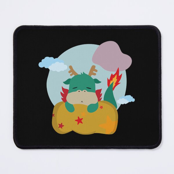Item preview, Adorable Baby Dragon Sleeping on Gold Cloud Illustration designed and sold by SomeHitori.