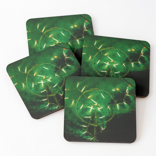 Item preview, Green Firework Wheel Spinning With Smoke and Sparks During Nighttime Festival Celebration designed and sold by Nmallia.