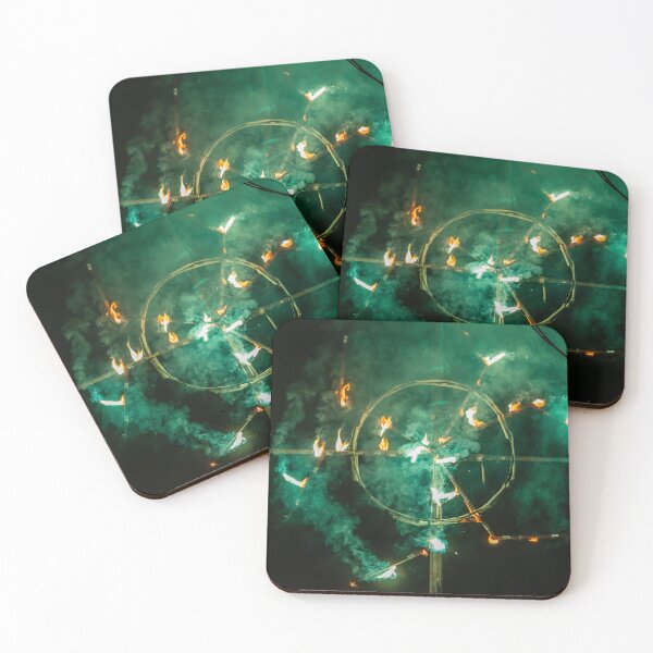 Item preview, Green Firework Wheel Spinning With Smoke and Sparks During Nighttime Festival Celebration designed and sold by Nmallia.