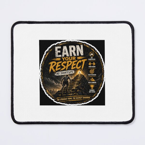 Item preview, Earn Your Respect – No Shortcuts | Hard Work & Discipline Motivational Sticker designed and sold by Wander Pop Studio.
