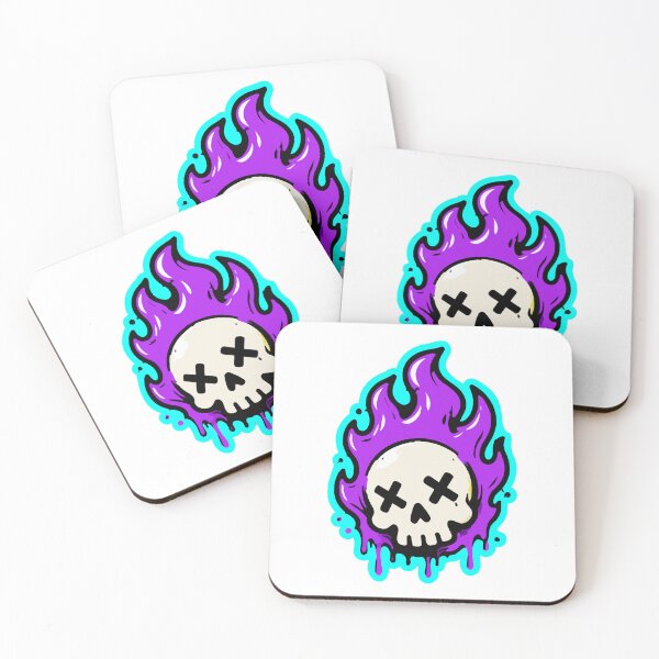 Item preview, Neon Skull With X Eyes Skateboard Graffiti Sticker – Urban Street Skater Art Sticker designed and sold by Olivra.