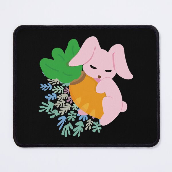 Item preview, Cute Pink Bunny Sleeping with Giant Carrot Illustration designed and sold by SomeHitori.