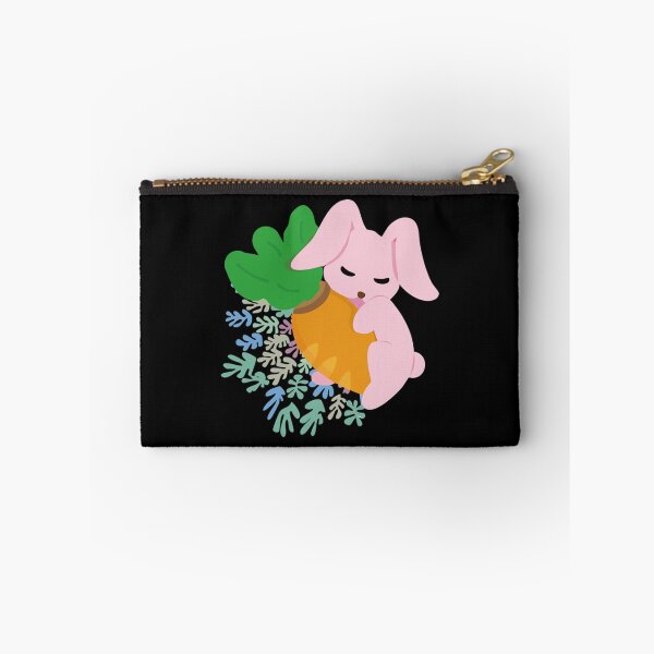 Item preview, Cute Pink Bunny Sleeping with Giant Carrot Illustration designed and sold by SomeHitori.