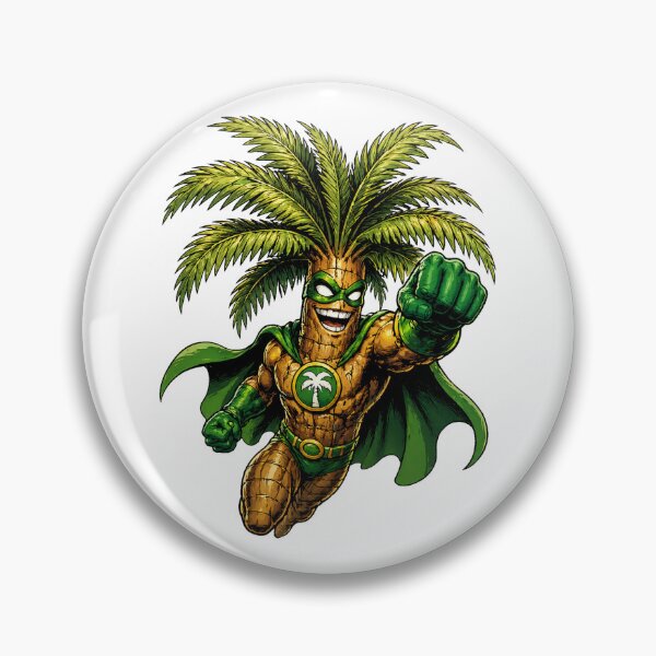 Item preview, Palm Hero – Tropical Comic Superhero Design designed and sold by ExoticWave.