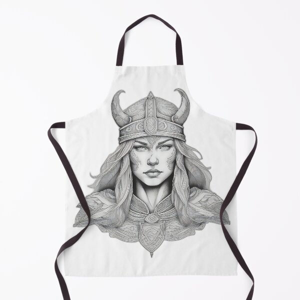 Item preview, Shield Maiden Valkyrie - Norse Mythology Female Warrior Etching designed and sold by DarkOriginArts.
