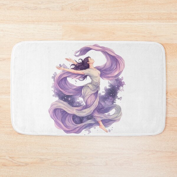 Item preview, Aerial Yoga – Ethereal Woman in Flowing Silk with Dreamlike Celestial Movement designed and sold by Pickachoo.