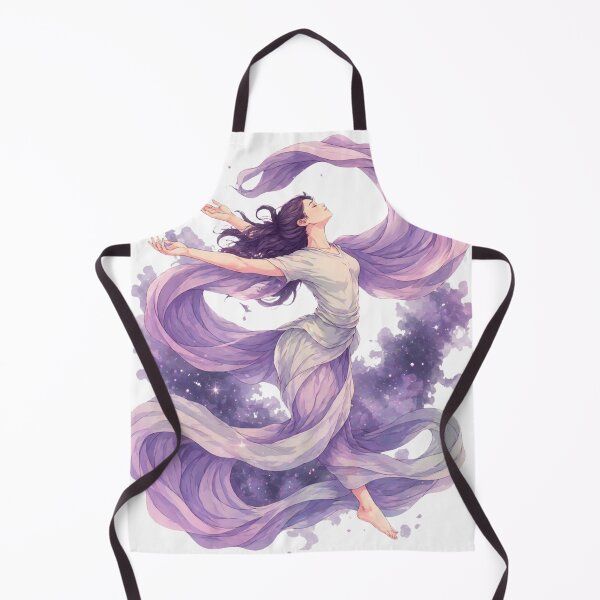Item preview, Aerial Yoga – Ethereal Woman in Flowing Silk with Dreamlike Celestial Movement designed and sold by Pickachoo.