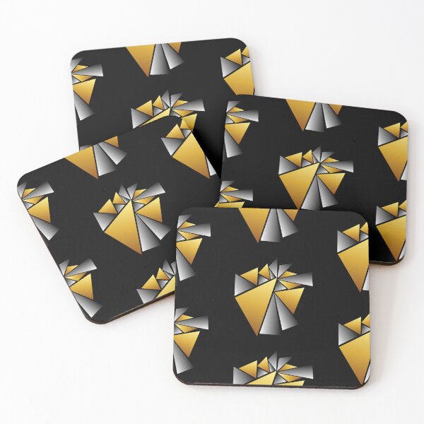 Item preview, Golden Industrial Abstract Geometric Shards designed and sold by Typomuse-studio.