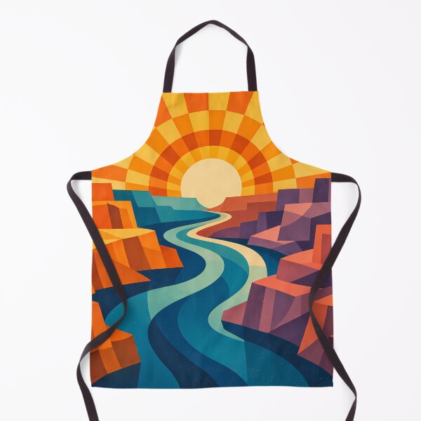 Item preview, Geometric Canyon River Sunset designed and sold by InkSmithery.