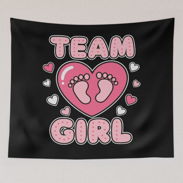 Artikelvorschau, Gender-Reveal-Team Mädchen Babyparty Mama Papa entworfen und verkauft von LuminOrb.
