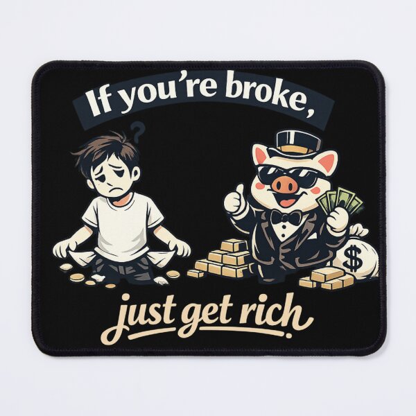 Item preview, If You're Broke Just Get Rich Essential T-Shirt designed and sold by SoftSproutstu.
