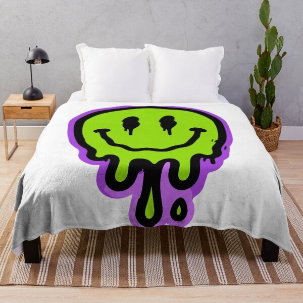 Item preview, Green Dripping Smiley Skateboard Graffiti Sticker – Neon Street Skater Art Sticker designed and sold by Olivra.